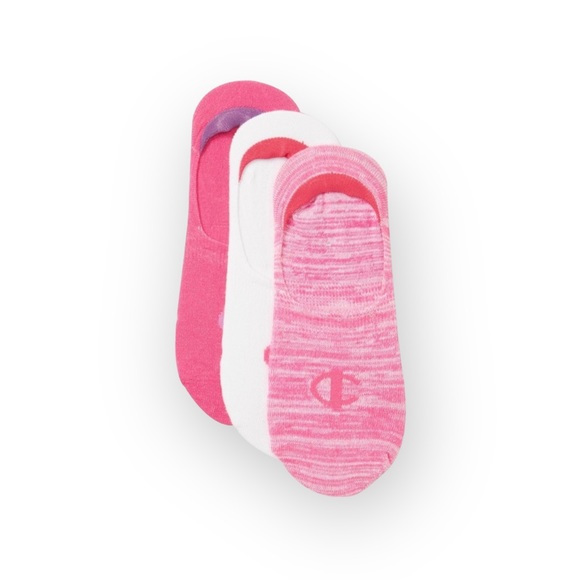 new Champion 𖠌 3 Pack Performance Invisible Liner Socks 𖠌 Pink White Space Dye - Picture 2 of 13